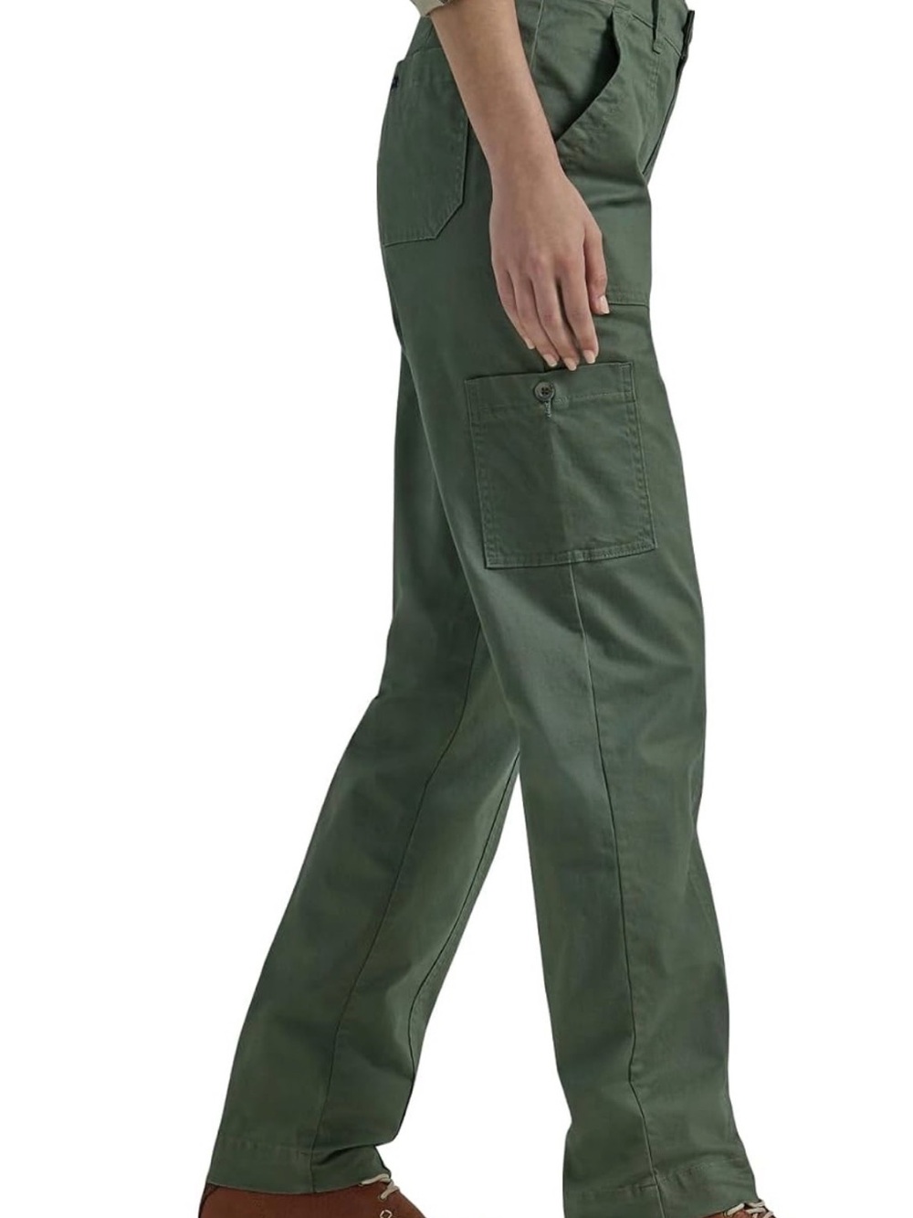 Lee Olive Green Women's Utility Pants / Cargo Pants (10 Short) - Picture 9 of 10